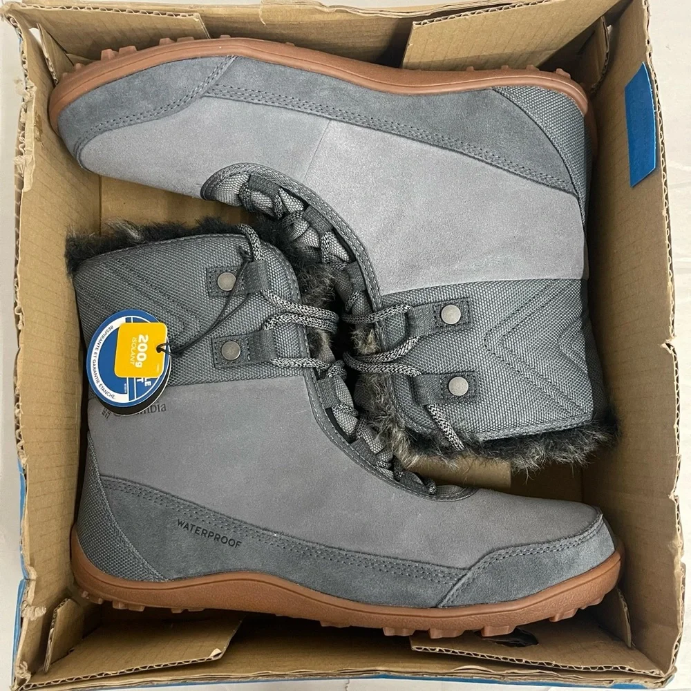 Columbia Women's gray and Brown Winter Boots size 10.5. New no lid box . R14